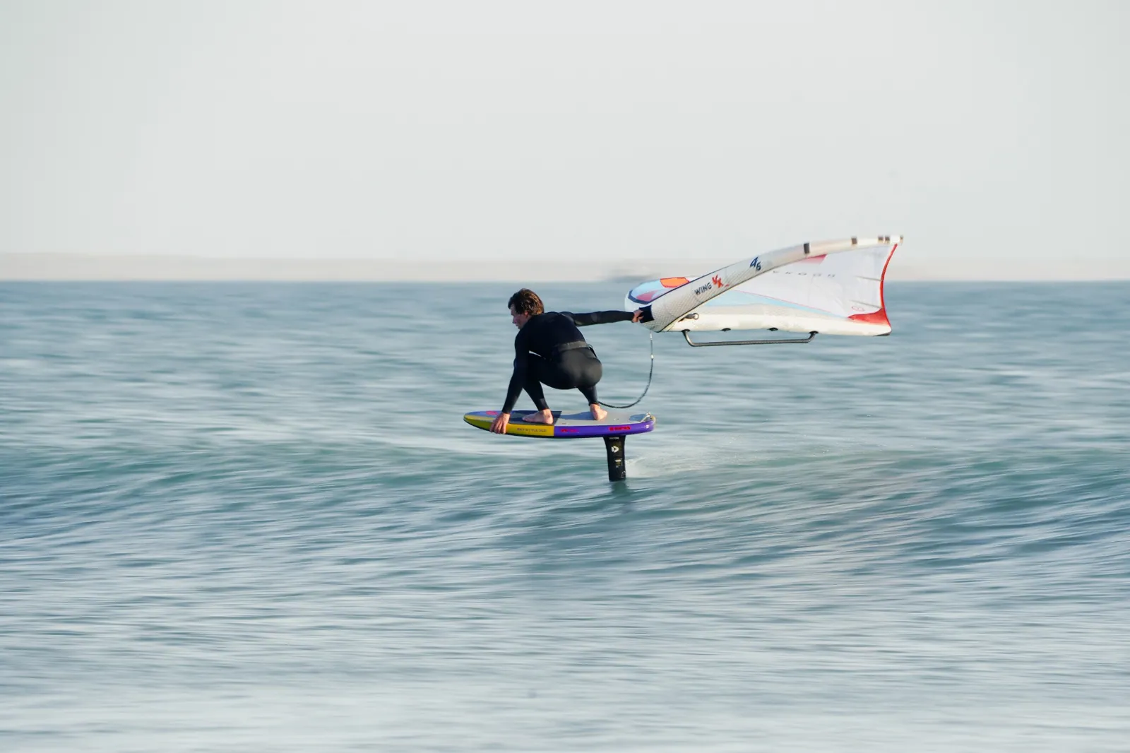 Kitesurf session on the Dakhla lagoon