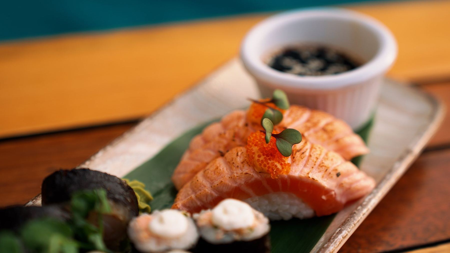Sushi from the menu