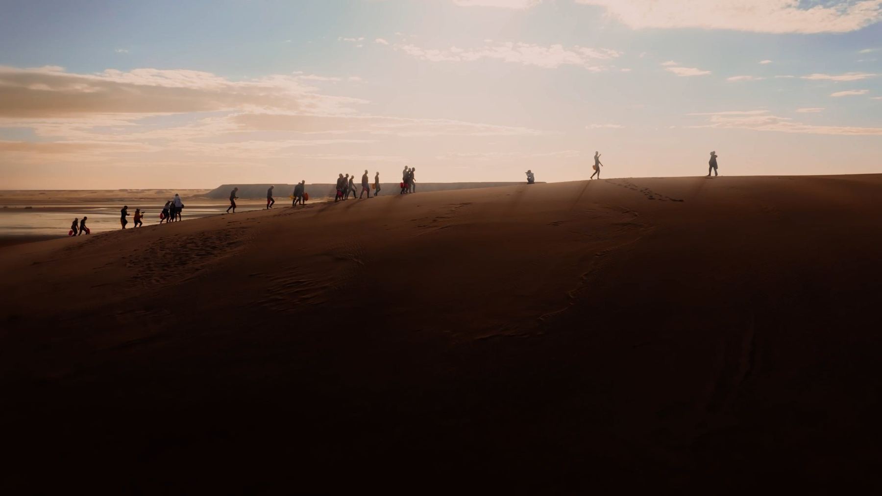 Walking the White Dune