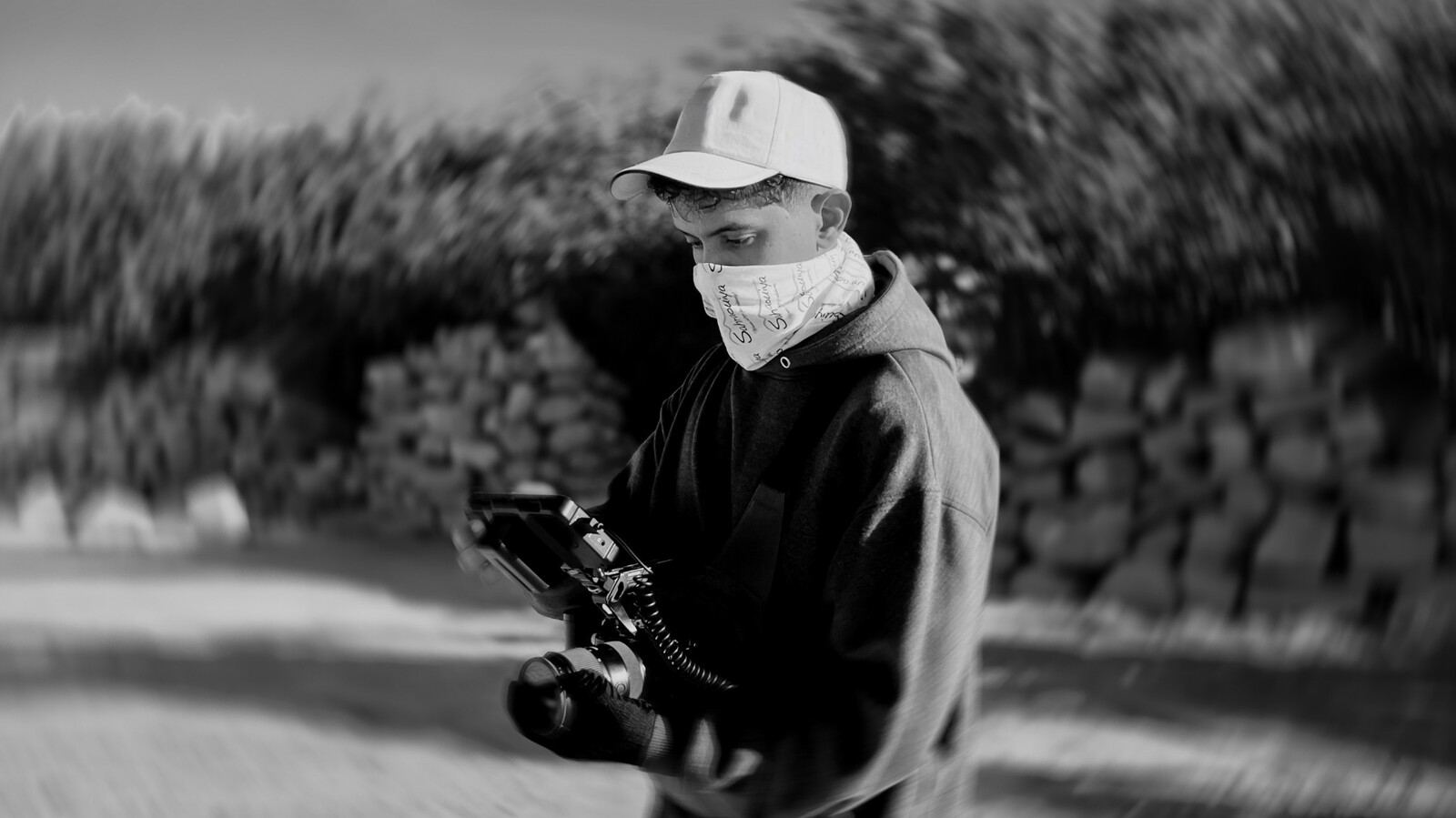 Youness Errechydy filming in Dakhla